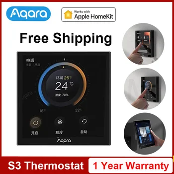 Нов Aqara S3 Zigbee Smart LED Термостат ОВК Touch 3,95 