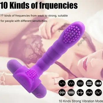 Пальчиковая ярка играчка за двойки водоустойчив стимулация прекрасен пръст, стимулиране на клитора секс играчки за жени-лесбийки