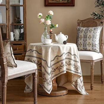 Покривка за маса, художествена покривка, покривка за чай на масата, бельо памучен плат за покриване на атмосферата, водоустойчив покривка