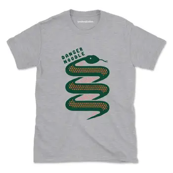 Риза Snake Is Опасност Noodle Animals, забавна хубава жена мъжка тениска