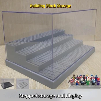Съвместим с градивен елемент на LEGO, кутия за играчки-гранули, квадратна прозрачна кутия за съхранение на ръчно изработени кукли, пылезащитным калъф Phantom Ninja