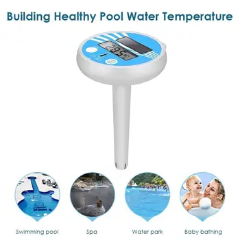 Тестер на температурата на водата ABS Плаващ дигитален термометър Плаващ термометър за басейн за вода в банята, за басейн, аквариум, спа център-джакузи