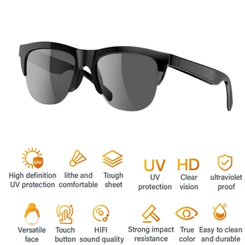 Умни очила Безжични слушалки Bluetooth 5.3 Спортни, музикални слушалки хендсфри Антисиневые очила Слънчеви очила за улицата